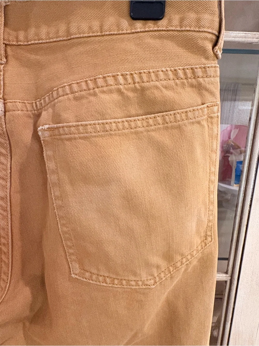 J. Crew Men's Straight Jeans in Camel Tan